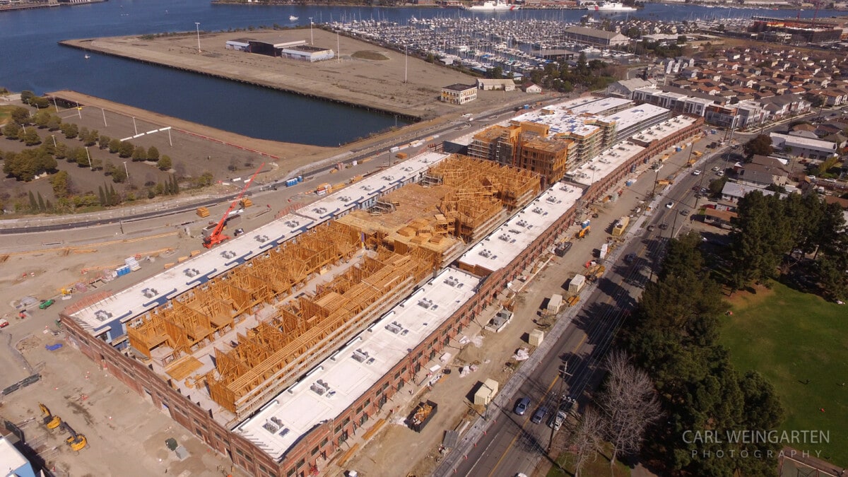 Alameda Post - Del Monte construction aerial view