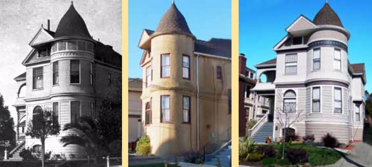 Alameda Post - 1833 Clinton Ave in different eras