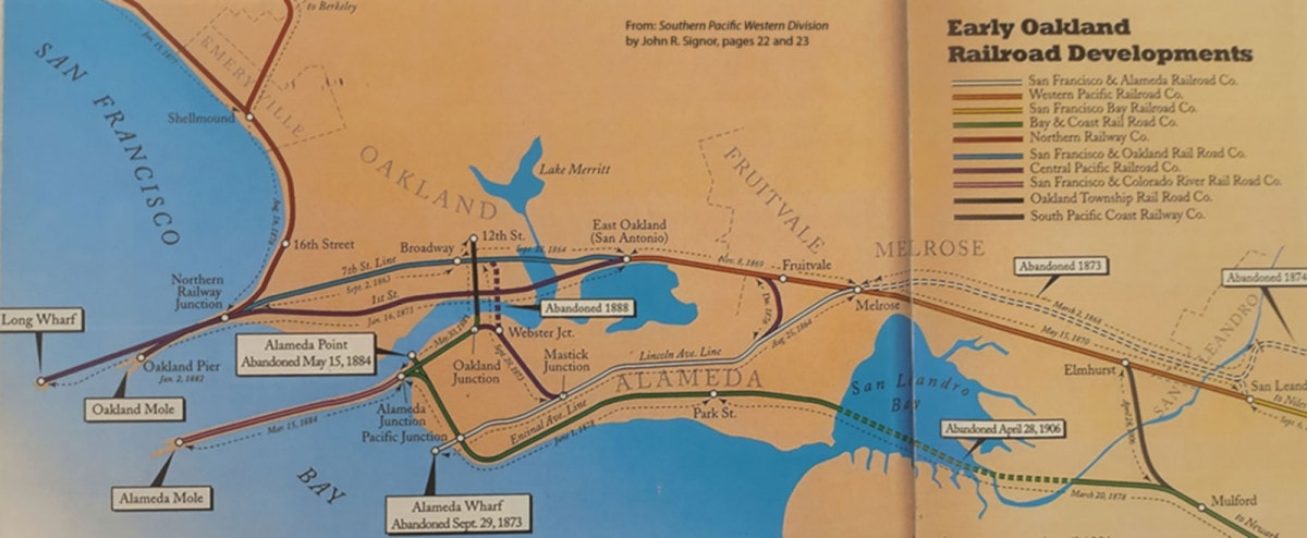 Alameda Post - Early East Bay railroad lines