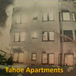 Alameda Post - Tahoe Apartments on fire on Central Ave. 1973