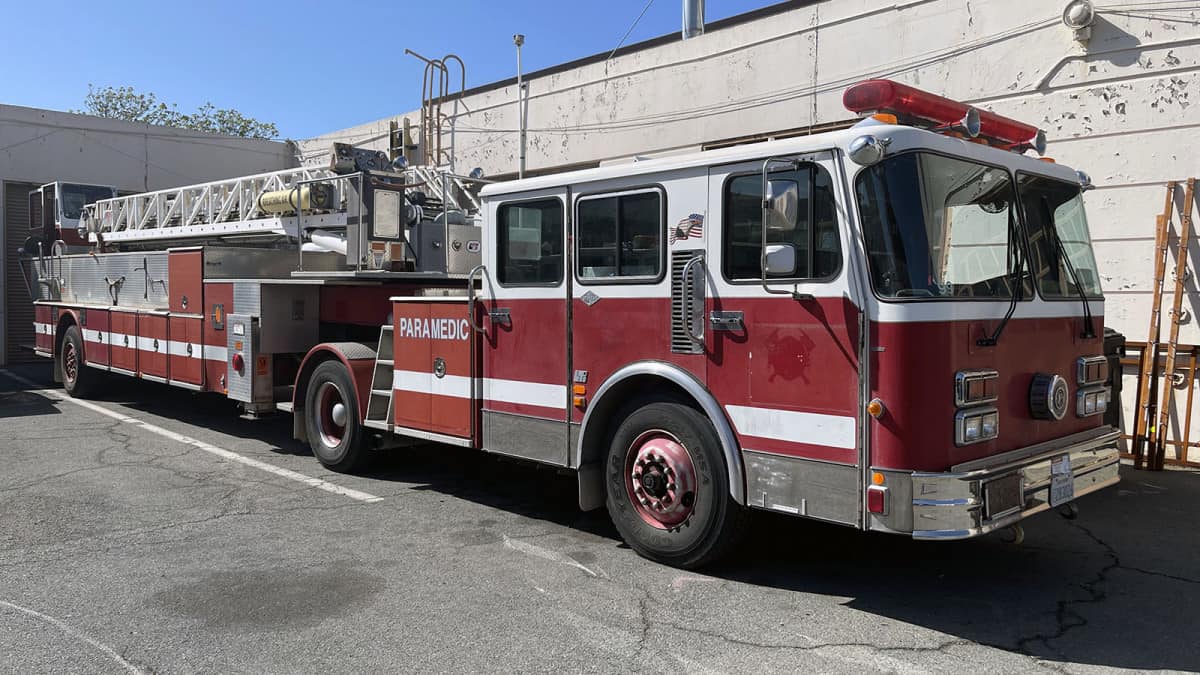 Alameda Post - Vintage Alameda Fire Department ladder truck