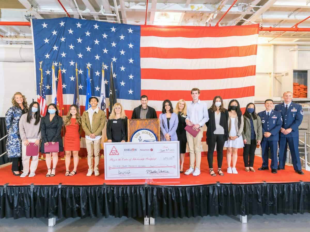 Alameda Post - Alameda Chamber Scholarship winners aboard the USS Hornet, June 30, 2022