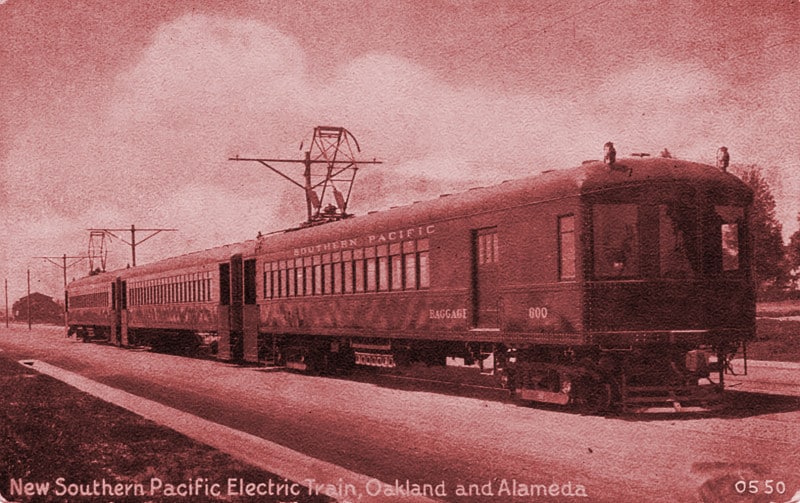 Alameda Post - Southern Pacific Interurban Big Red Train