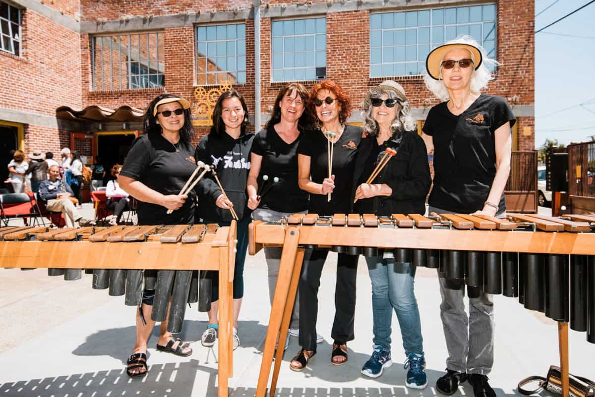 Alameda Post - Tina 'Bean' Blaine in front of Rhythmix Cultural Works