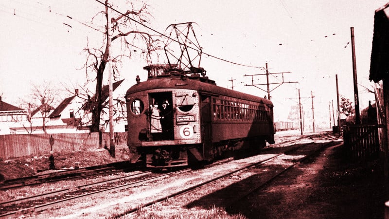 Alameda Post - Southern Pacific Interurban Big Red Train