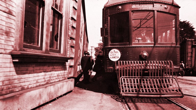 Alameda Post - Southern Pacific Interurban Big Red Train