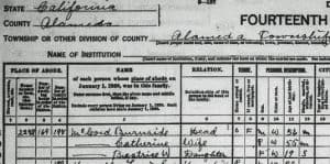 Alameda Post - an old census document