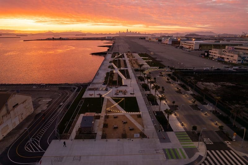 Alameda Post - an aerial view of Seaplane Lagoon Waterfront Park