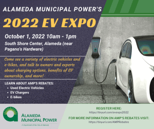 Alameda Post - informational poster for AMP EV Expo