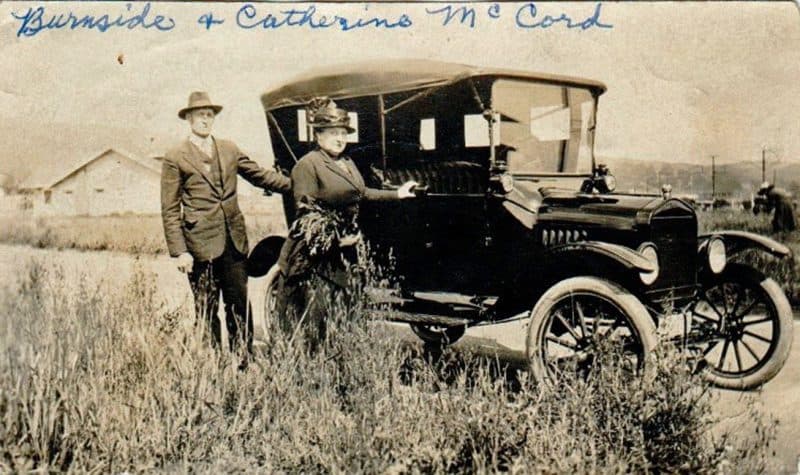 Alameda Post - members of the McCord family who once lived at 2242 San Antonio Ave. standing next to a car.