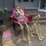Alameda Post – Bear's-Eye View for October 16, 2022 – skeleton man with skeleton dog