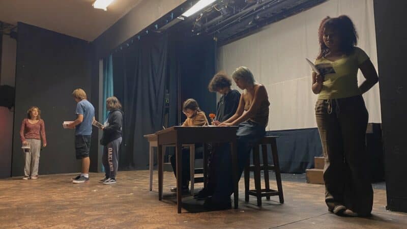 Alameda Post - Radium Girls rehearsal. Students rehearse onstage. 