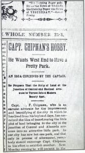 Alameda Post - an old newspaper clipping quoting Chipman 