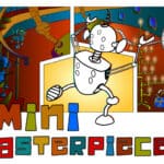 Alameda Post - another graphic that says "Mini Masterpieces" with a dancing robot