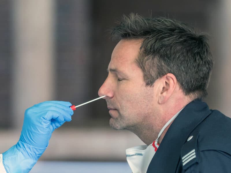 Alameda Post - Man getting nasal swab