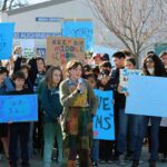 Alameda Post - Students protest the proposed closing of Bay Farm Middle School on January 23, 2022