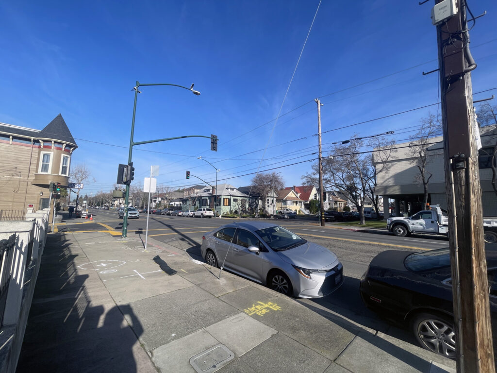 Alameda Post - Bear's-Eye View for February 12, 2023 – Encinal Avenue at Walnut Street