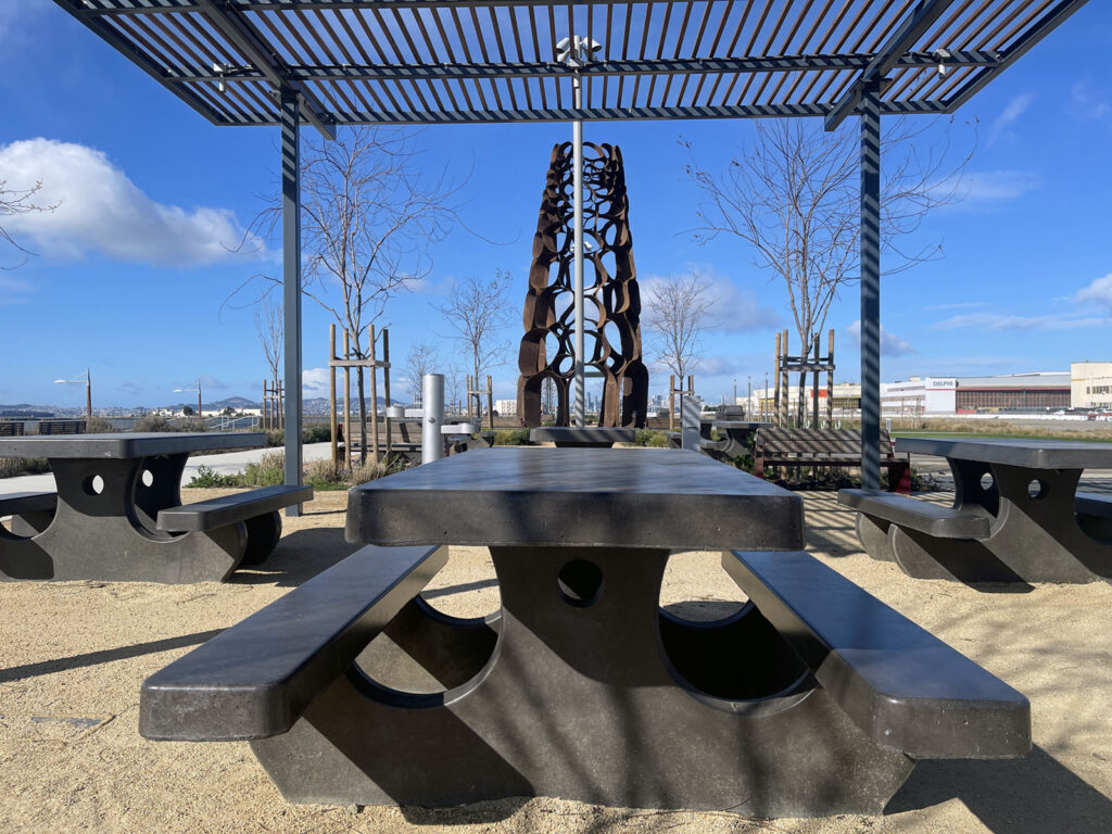 Alameda Post - Bear's-Eye View of Alameda for February 26, 2023. Waterfront Park and Beken sculpture