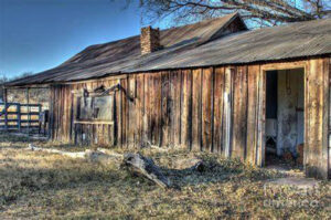 Alameda Post - a run down shed, which represents Queenie Bobo's bunk house at the chicken farm