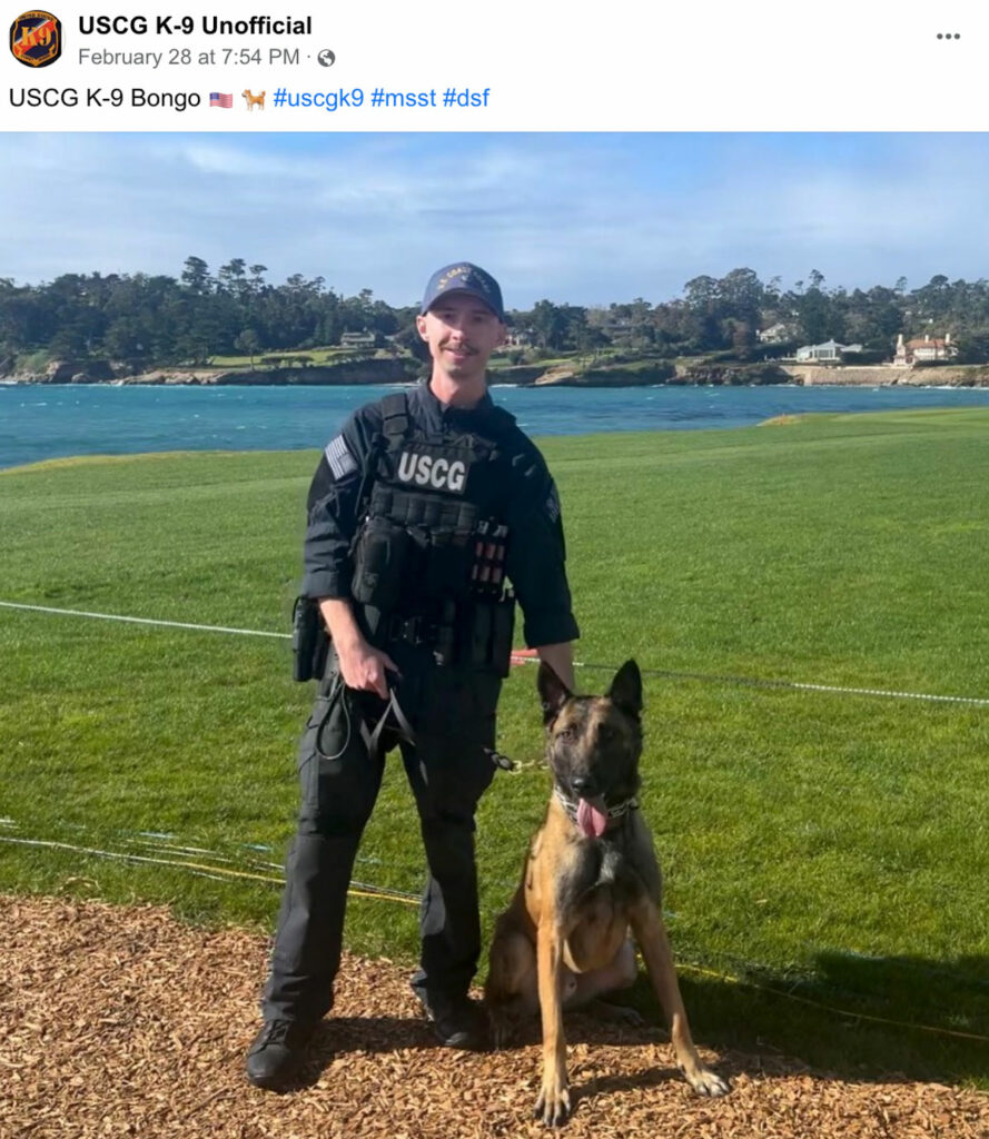 Alameda Post - Bear's-Eye View of Alameda for March 19, 2023 – Bongo the Coast Guard dog with his human handler