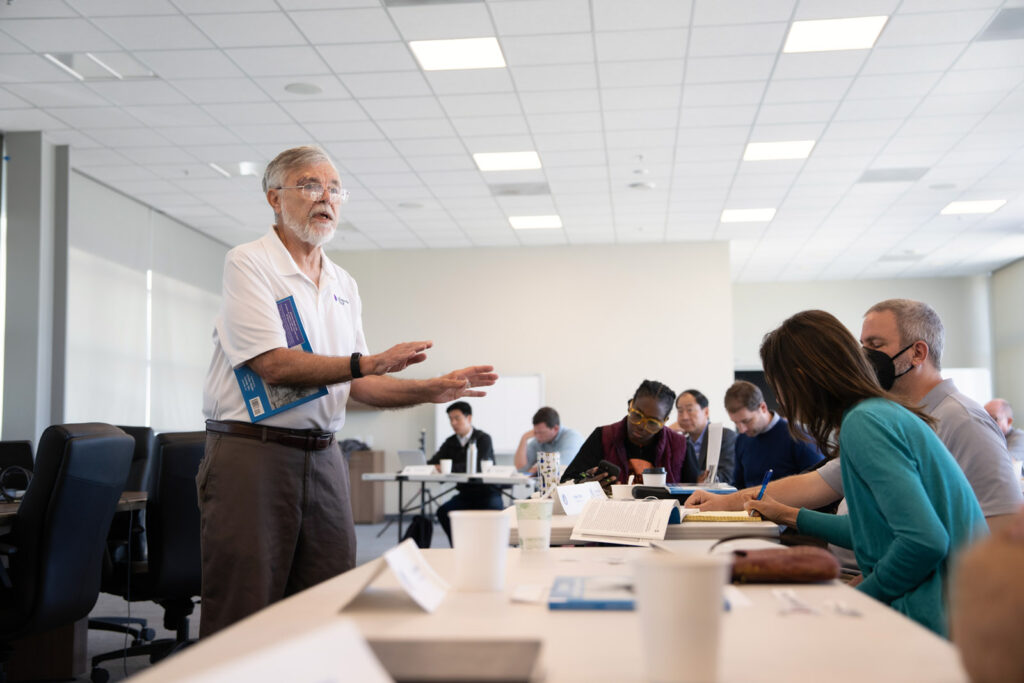 Alameda Post - A man presents in a meeting room