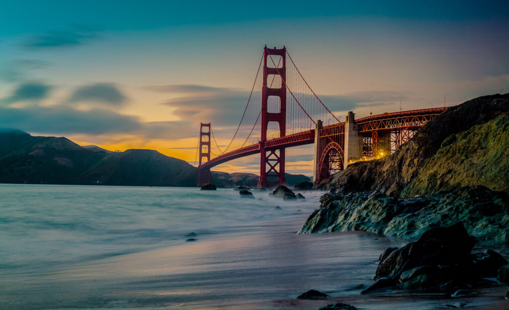 Alameda Post - the Golden Gate Bridge. Read The Strength of Water for the family's journey to San Francisco 