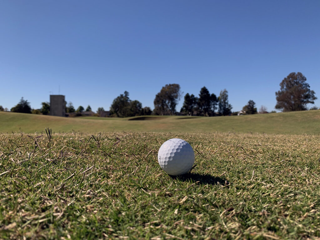 Alameda Post - a golf ball sits on the ground at Corica Park