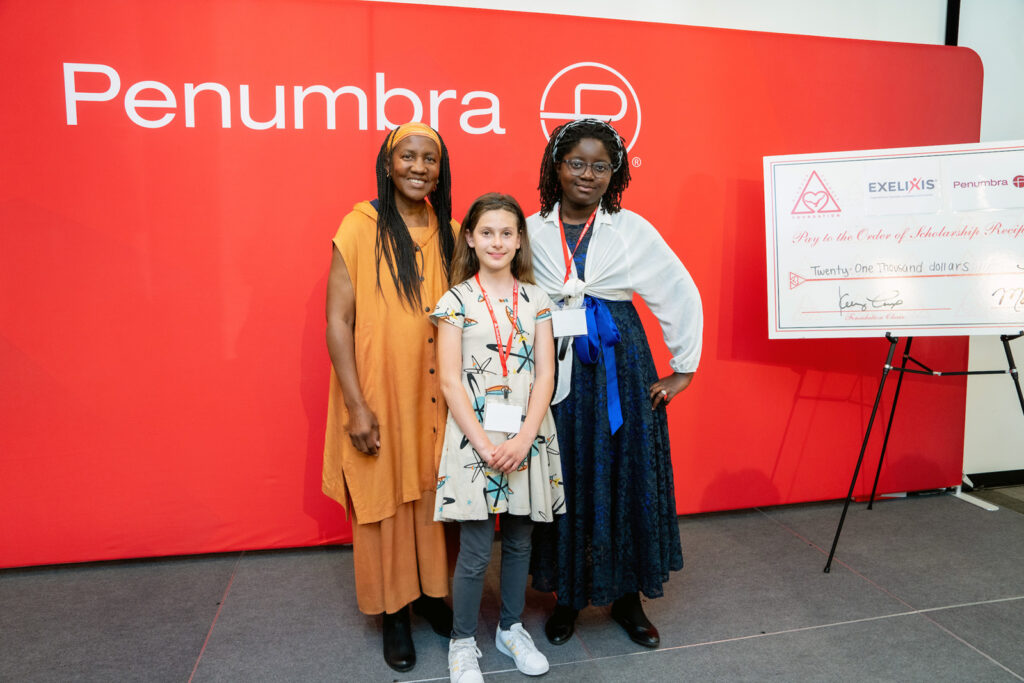 Alameda Post - Dr. Cindy Acker and two winners of a city-wide MLK Jr. speech contest at the Chamber Foundation Scholarships ceremony May 15, 2023. Photo by Maurice Ramirez.