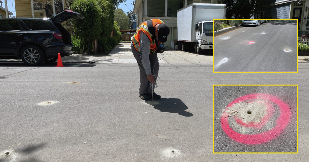 Alameda Post - Bear's-Eye View of Alameda for May 29, 2023 – PG&E worker surveying gas leak