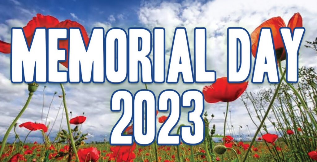 Alameda Post- a graphic that says "Memorial Day 2023" with poppies in the background