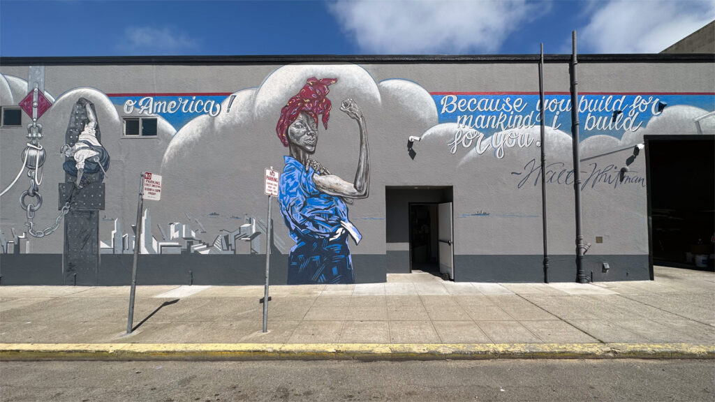 Alameda Post - Glenn Cases's mural of Black Rosie the Riveter