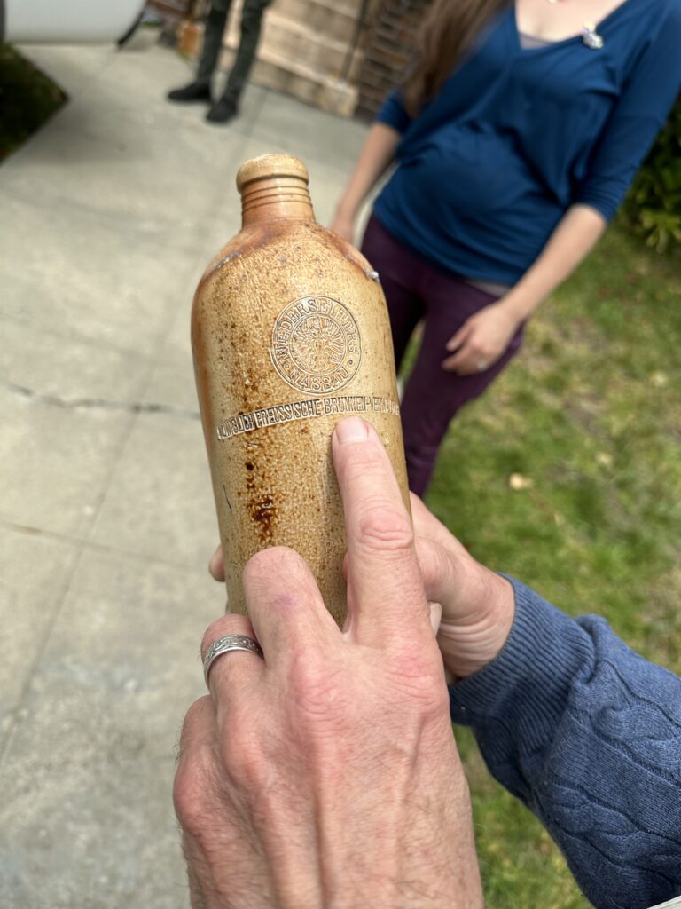 Alameda Post – 19th C. ceramic German seltzer bottle.