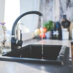 Alameda Post -a kitchen faucet with running water