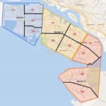 Alameda Post - a map of Alameda subdivided into sections