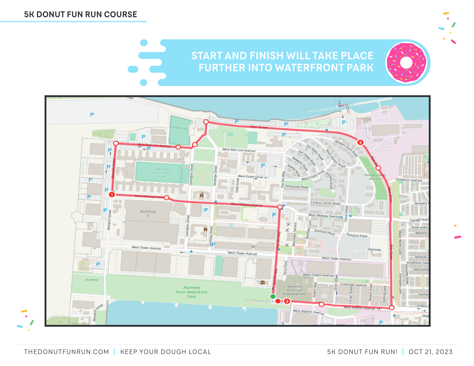 Alameda Post - the donut fun run map