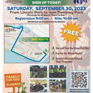 Alameda Post - the poster for the Alameda Family FUn Ride Around Alameda