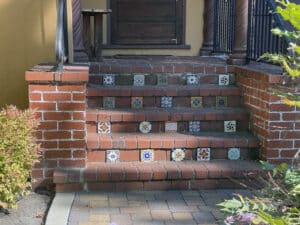 Alameda Post - Bear's-Eye View of Alameda for August 13, 2023 – front stairs with inset tiles