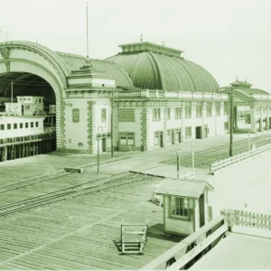Alameda Post - The Alameda Mole with a Southern Pacific ferry boat visible