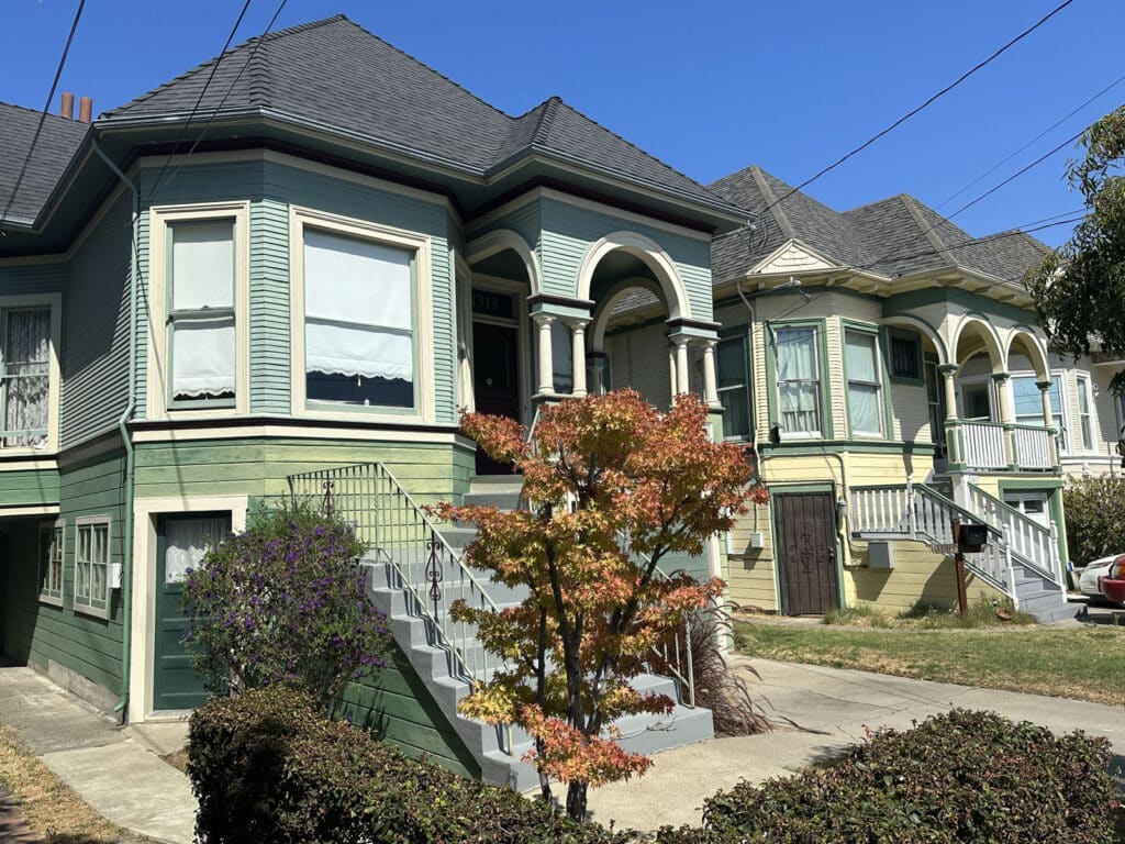 Alameda Post - two colonial revival style homes