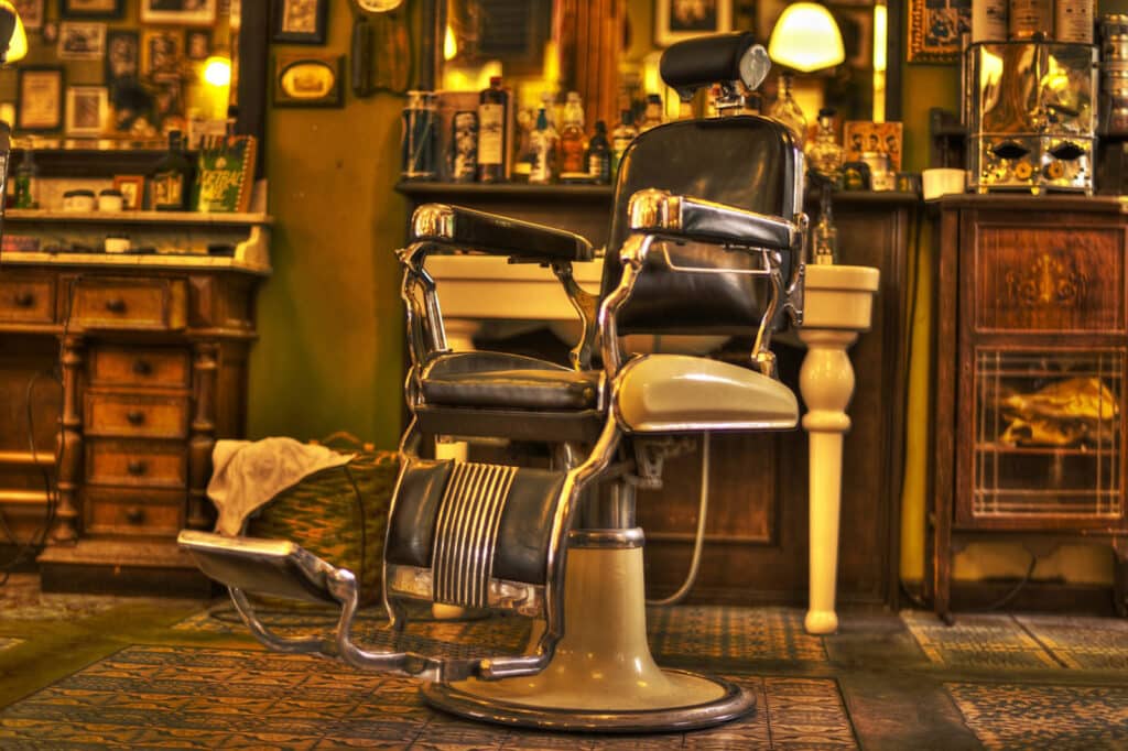 Alameda Post - a barber shop chair