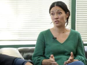 Alameda Post - Jessica Kerber sits down on a sofa and talks