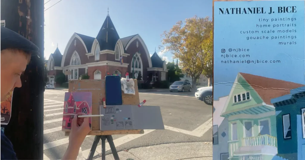 Alameda Post - Bear's-Eye View of Alameda for November 12, 2023 – Painting the chruch