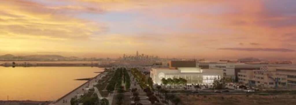 Alameda Post - a render of what the performing arts center at Alameda Point could look like