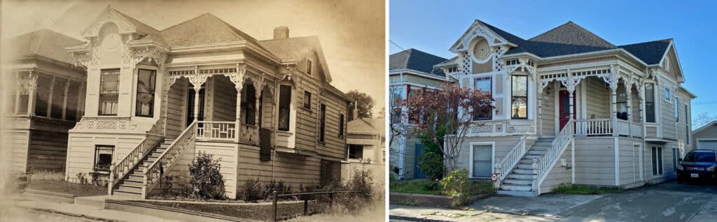 Alameda Post - an old and modern photo of 1525 Minturn Street