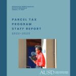 Alameda Post - a document cover that says "Published by AUSD's Business Service Department January 17, 2024. Parcel Tax Program Staff Report 2022-2023"