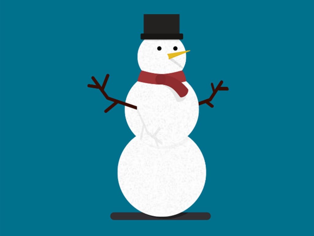 Alameda Post - a graphic of a snowman