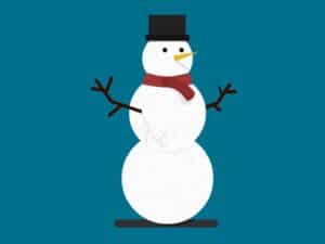 Alameda Post - a graphic of a snowman