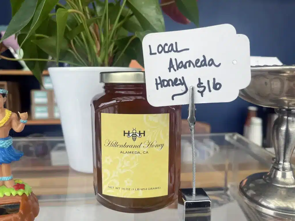 Alameda Post - Bear's-Eye View of Alameda for February 18, 2024. Local Alameda honey for sale at Mosley's Café