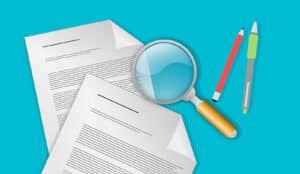 Alameda Post - a graphic of a report, magnifying glass, and pencils