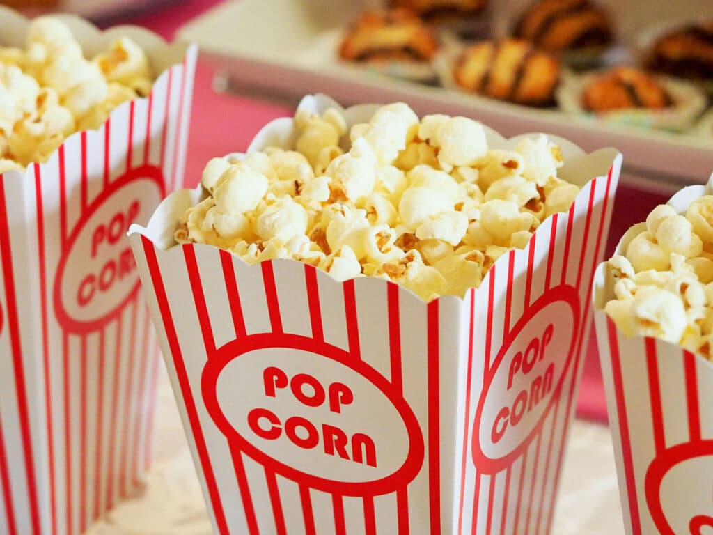 Alameda Post - popcorn in little popcorn containers